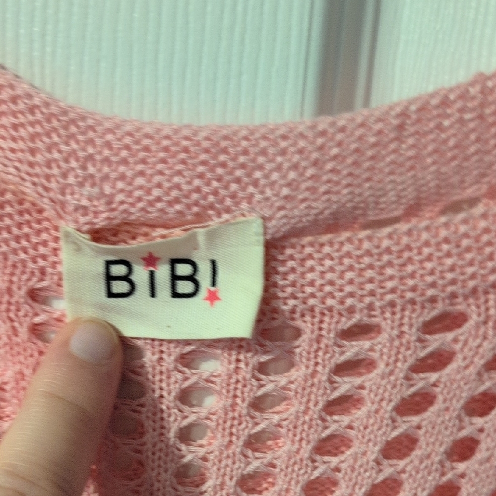 BiBi Pink Open-Knit Top - Picture 3 of 3
